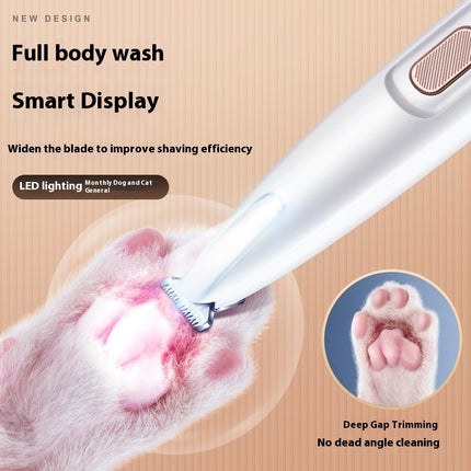 Dog Paw Trimmer – Waterproof with LED Light & Display