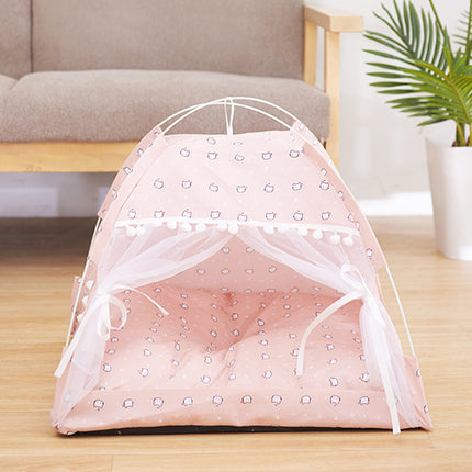Semi-Enclosed Pet Bed – Cosy Nest for Cats & Small Dogs