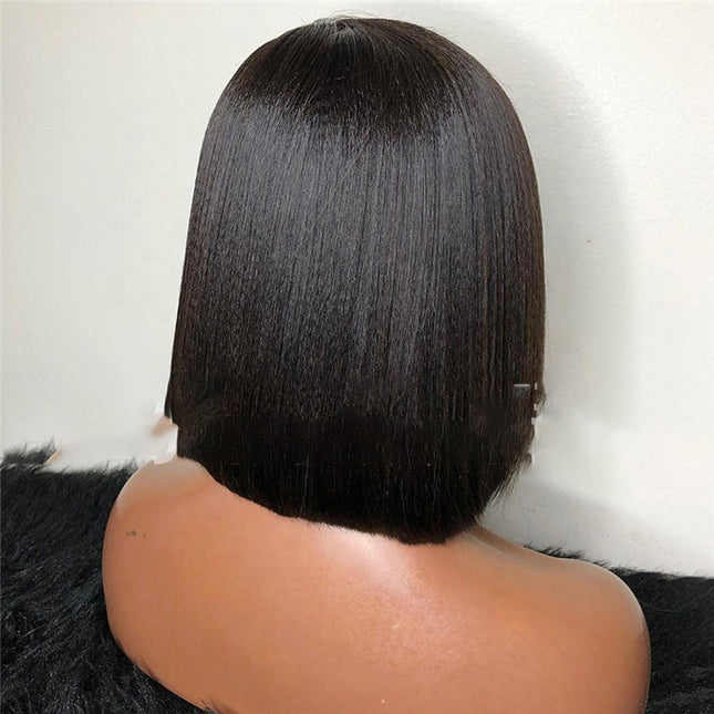 Short Straight Hair Wig – Face-Framing Beauty Style