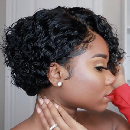Short Curly Wig for Women – European & American Style