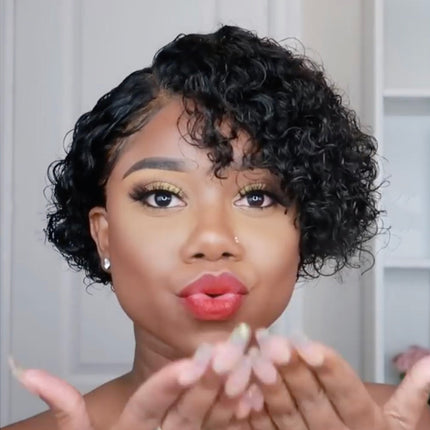 Short Curly Wig for Women – European & American Style