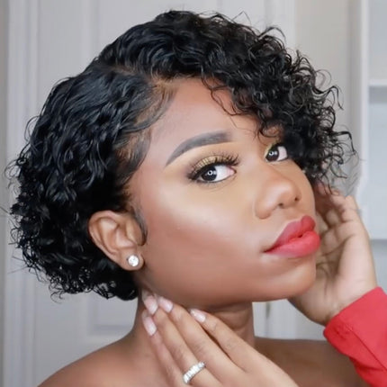 Short Curly Wig for Women – European & American Style
