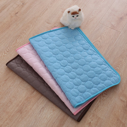 Pet Cooling Pad – Portable Ice Silk Mat for Summer