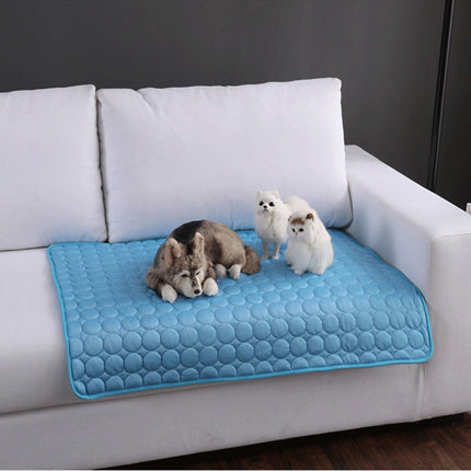 Pet Cooling Pad – Portable Ice Silk Mat for Summer