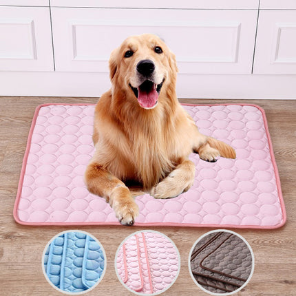 Pet Cooling Pad – Portable Ice Silk Mat for Summer