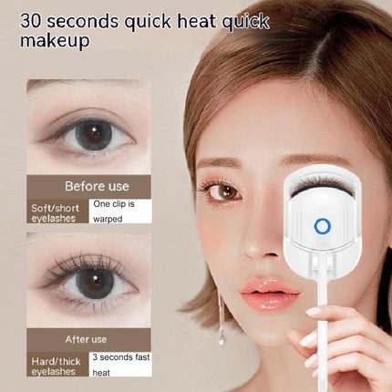 Rechargeable Heated Eyelash Curler – Portable Electric Lash Comb for Long-Lasting Curls