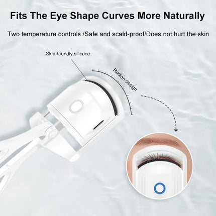 Rechargeable Heated Eyelash Curler – Portable Electric Lash Comb for Long-Lasting Curls