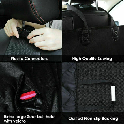 Pet Car Seat Cover – Waterproof Dog Hammock & Safety Protector for Rear Seats