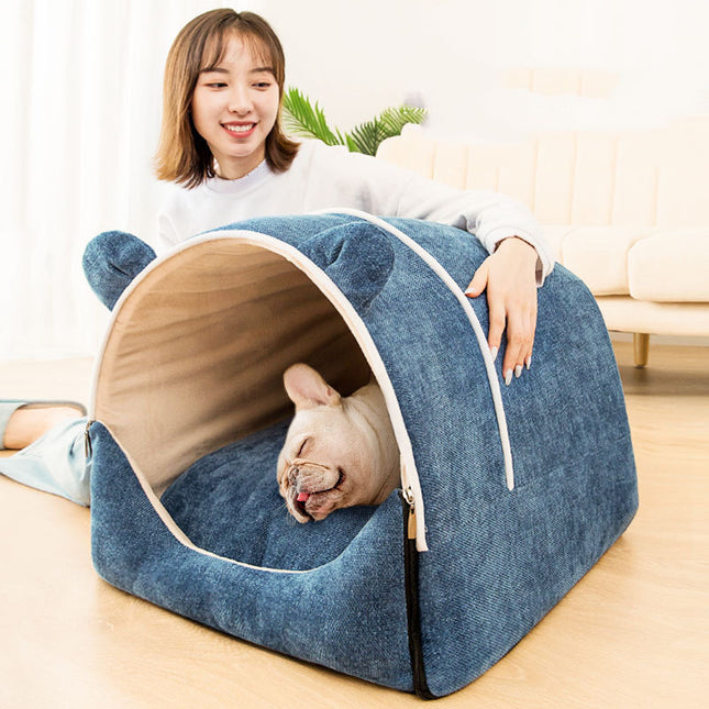 The Kennel Keeps Warm In Winter Removable And Washable House Type Enclosed