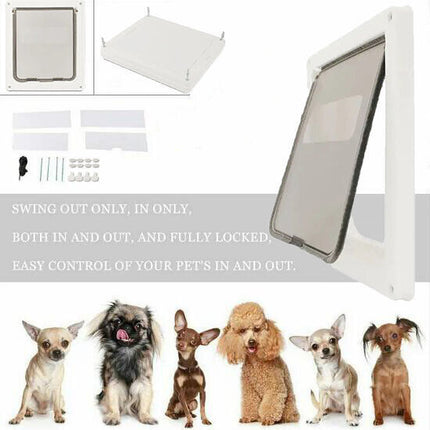 Cat & Small Dog Door – Secure 2-Way Locking Flap