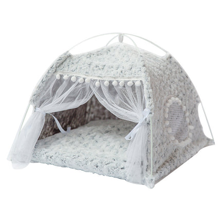 Semi-Enclosed Pet Bed – Cosy Nest for Cats & Small Dogs