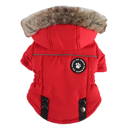 Winter Dog Jacket – Zipped Cotton Coat for Pets