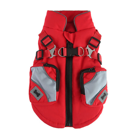 Winter Dog Jacket – Zipped Cotton Coat for Pets