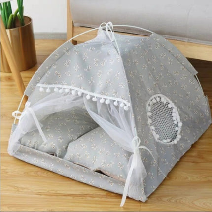 Semi-Enclosed Pet Bed – Cosy Nest for Cats & Small Dogs