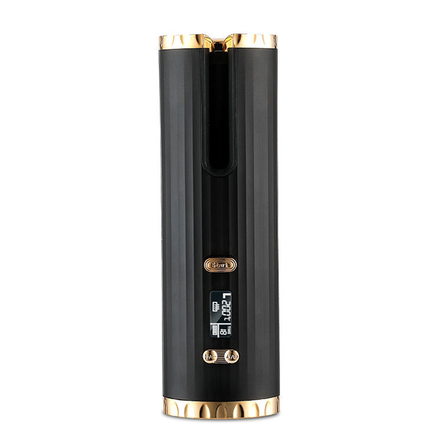 Rechargeable Automatic Hair Curler – Portable Ceramic Curling Iron with LCD Display & Rotating Barrel