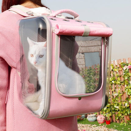 Cat Carrier Backpack – Portable Travel Bag for Pets