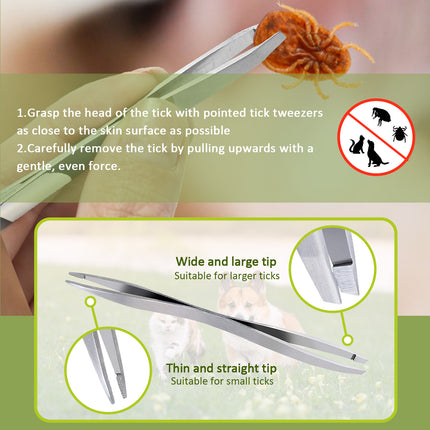 Tick Remover Tool – 3pcs Set for Dogs, Cats & Humans (Painless Removal)