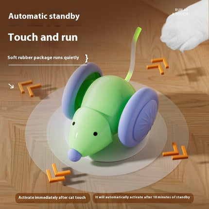 Interactive Electric Cat Toy – Smart Mouse with Obstacle Avoidance