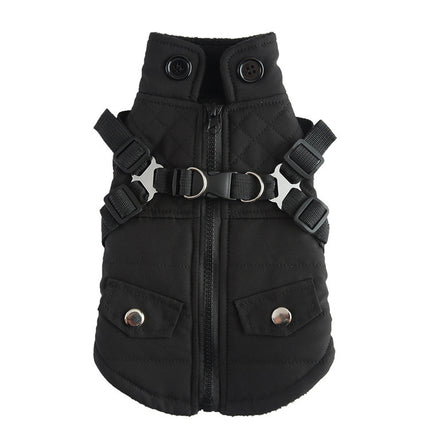 Winter Dog Jacket – Zipped Cotton Coat for Pets