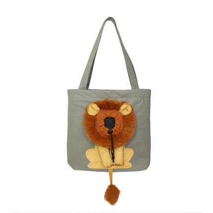 Lion Design Pet Carrier – Soft, Breathable & Travel-Friendly