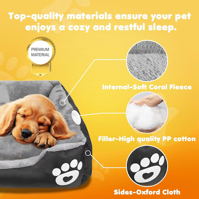 Luxury Washable Pet Bed – 90x70cm Soft Cushion for Dogs & Cats
