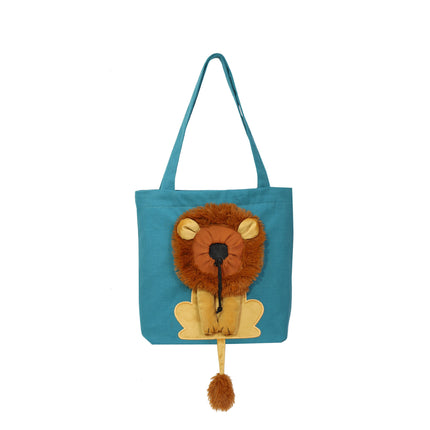 Lion Design Pet Carrier – Soft, Breathable & Travel-Friendly