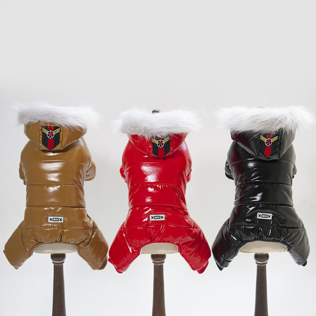 PU Dog Jacket – Stylish Teddy Clothes for Small Dogs