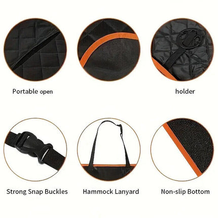 Waterproof Dog Car Seat Cover – Front & Back Hammock with Safety Straps