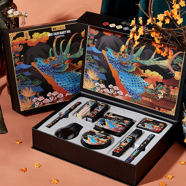 Elk 9-Piece Makeup Set – Includes BB Air Cushion, Face Powder, Lipstick & More | Full Cosmetic Kit for Daily Use