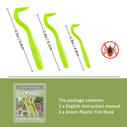 Tick Remover Tool – 3pcs Set for Dogs, Cats & Humans (Painless Removal)