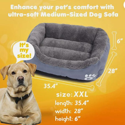 Luxury Washable Pet Bed – 90x70cm Soft Cushion for Dogs & Cats