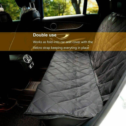 Pet Car Seat Cover – Waterproof Dog Hammock & Safety Protector for Rear Seats
