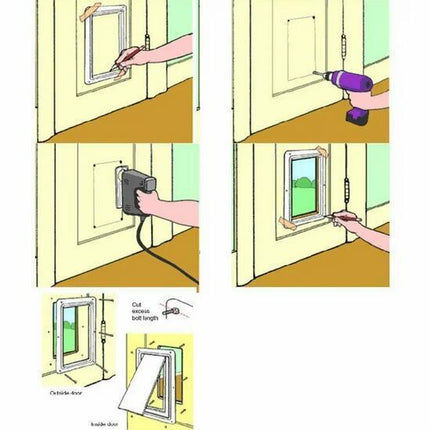 Cat & Small Dog Door – Secure 2-Way Locking Flap