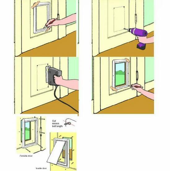 Cat & Small Dog Door – Secure 2-Way Locking Flap
