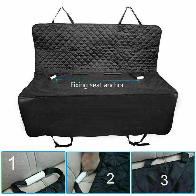 Pet Car Seat Cover – Waterproof Dog Hammock & Safety Protector for Rear Seats