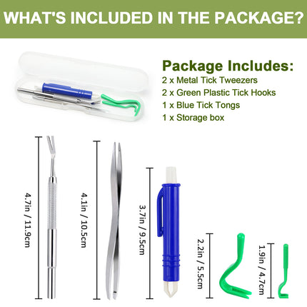 Tick Remover Tool – 3pcs Set for Dogs, Cats & Humans (Painless Removal)