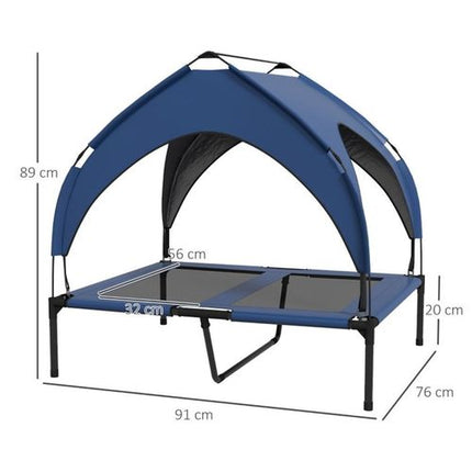 Elevated Pet Bed with Weather-Resistant Canopy – Comfort & Style for Your Dog!