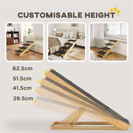 Multifunctional Pet Stairs & Ramp - Safe, Adjustable, and Foldable Design