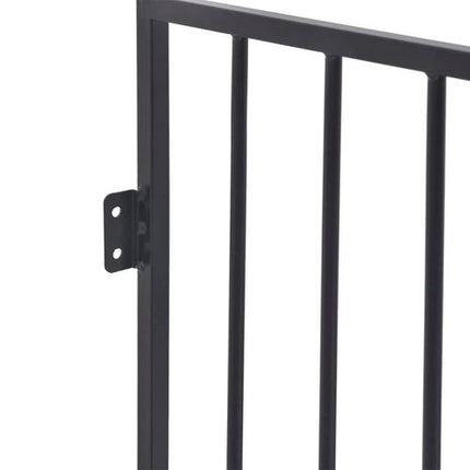 Pet-Safe Steel Fireplace Fence - Durable Black Barrier for Safety and Style