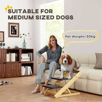 Versatile Pet Stairs & Ramp - Safe, Durable, Adjustable for Medium Dogs