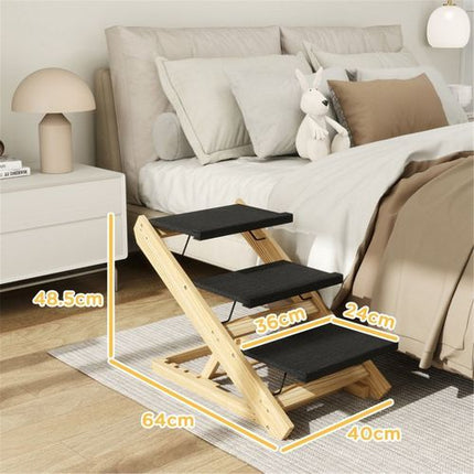 Versatile Pet Stairs & Ramp - Safe, Durable, Adjustable for Medium Dogs