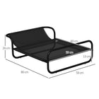 CoolComfort Raised Pet Bed with Breathable Mesh & Adjustable Headrest