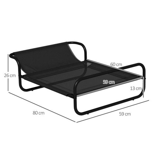 CoolComfort Raised Pet Bed with Breathable Mesh & Adjustable Headrest