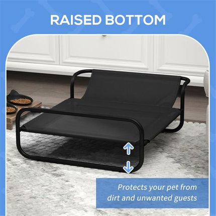 CoolComfort Raised Pet Bed with Breathable Mesh & Adjustable Headrest