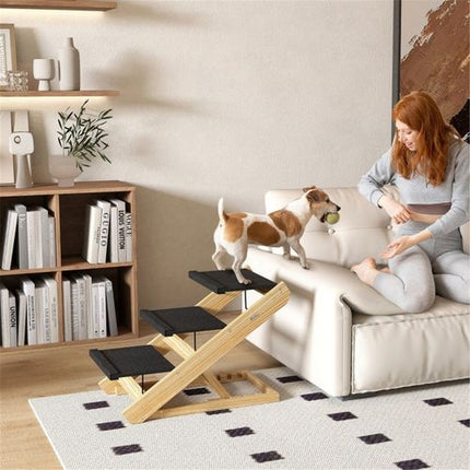 Versatile Pet Stairs & Ramp - Safe, Durable, Adjustable for Medium Dogs