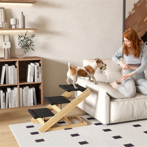 Versatile Pet Stairs & Ramp - Safe, Durable, Adjustable for Medium Dogs