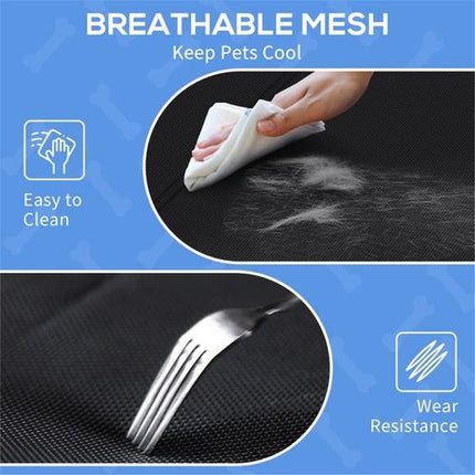 CoolComfort Raised Pet Bed with Breathable Mesh & Adjustable Headrest