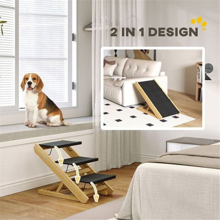 Versatile Pet Stairs & Ramp - Safe, Durable, Adjustable for Medium Dogs