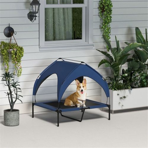Elevated Pet Bed with Weather-Resistant Canopy – Comfort & Style for Your Dog!